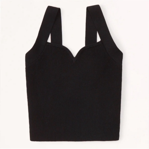 BLACK Abercrombie ottoman sweetheart tank - Picture 3 of 4